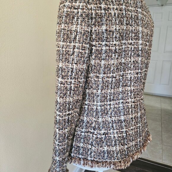 Rafaella Brown Tweed Woman`s Jacket -Blazer size 6 - Picture 5 of 10